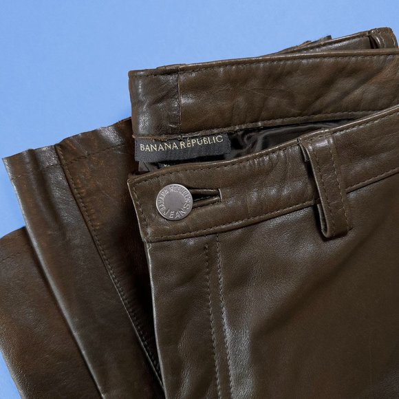 Vintage Banana Republic Leather Pants - Picture 3 of 6
